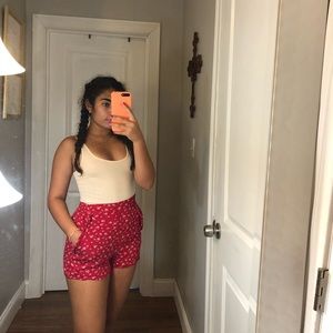 Kimchi Blue high waisted floral shorts